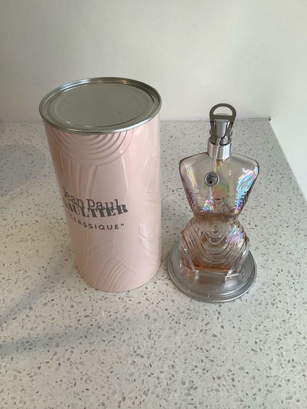 Jean Paul Gaultier Classique collectible empty bottle and canister